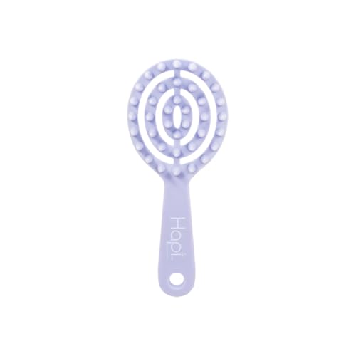 Cricket Hapi So Clean Scalp Massager Brush ? Silicone Scrubber & Exfoliator for Hair & Scalp Care, 38 Firm Tapered Teeth, Shampoo Brush for Shower & Salon - Light Purple
