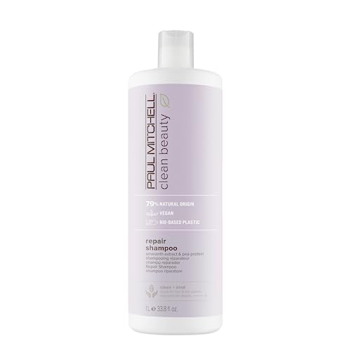 Paul Mitchell Clean Beauty Repair Shampoo, Strengthens and Protects, For Damaged, Brittle Hair