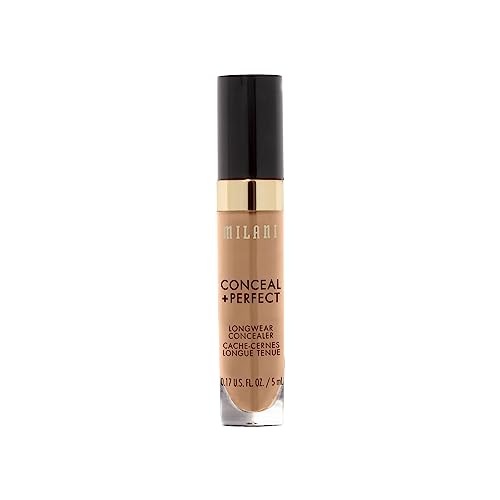 Milani Conceal + Perfect Longwear Concealer - Pure Beige (0.17 Fl. Oz.) Vegan, Cruelty-Free Liquid Concealer - Cover Dark Circles, Blemishes & Skin Imperfections for Long-Lasting Wear