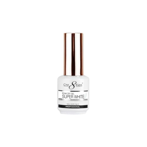 Soak Off Gel Nail Polish - Super White, Chip Resistant, Fast Drying