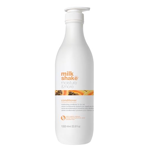milk_shake moisture & more conditioner creamy formula to hydrate and soften dry hair for smoother, shinier, easy-to-manage hair