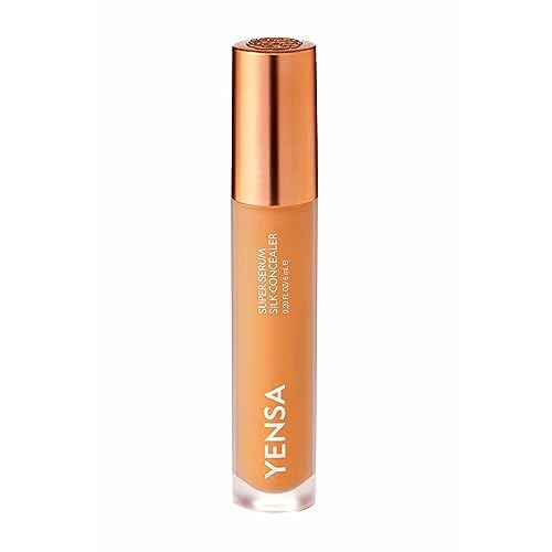 YENSA Super Serum Silk Concealer - Full Coverage Undereye Concealer & Peptides Serum for Face - Enriched with Vitamins C & E, Bakuchiol & Superfoods to Boost Radiance - Medium 1 (0.2 Fl oz)