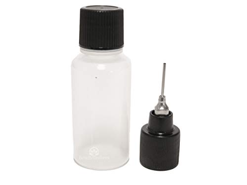 Beachcombers Stainless Steel Precision Applicator Set for Henna, Gel, Liquid - 2 Bottles & 1 Tip