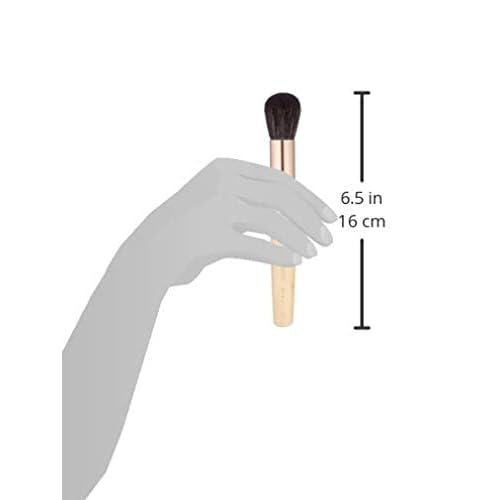 jane iredale Cheek Brush, Medium, Tapered Cosmetic Brush Applies and Blends Cream, Liquid, and Powder Makeup Products, Vegan, Cruelty Free