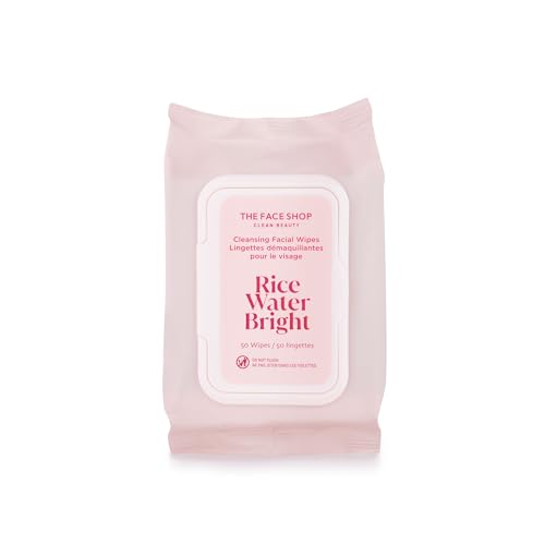 Rice Water Bright Makeup Remover Wipes, 50 Count