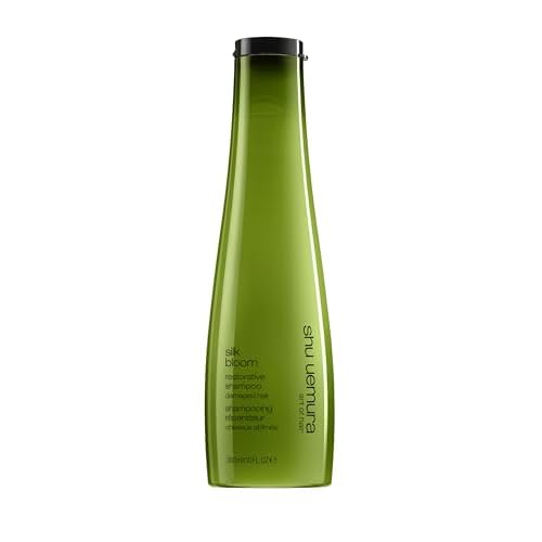 shu uemura art of hair Silk Bloom Shampoo For Damaged Hair - Gently Cleanses and Repairs, Nourishes Damaged Strands, With Japanese Argan Oil, 10 Fl Oz