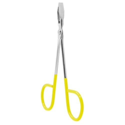 Professional Salon TWEEZERS with Easy Scissor Handle, The BEST PRECISION EYEBROW TWEEZERS Men/Women, Pinzas Para Cejas, Ingrown Hair, Blackhead;Colors MADE IN MEXICO (Neon-Yellow)