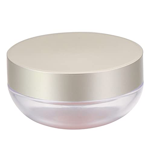 AKOAK Capacity 20 ml(0.67 oz) Empty Reusable Plastic Loose Powder Compact Container DIY Makeup Powder Case with Powder Puff and Elasticated Net Sifter Green