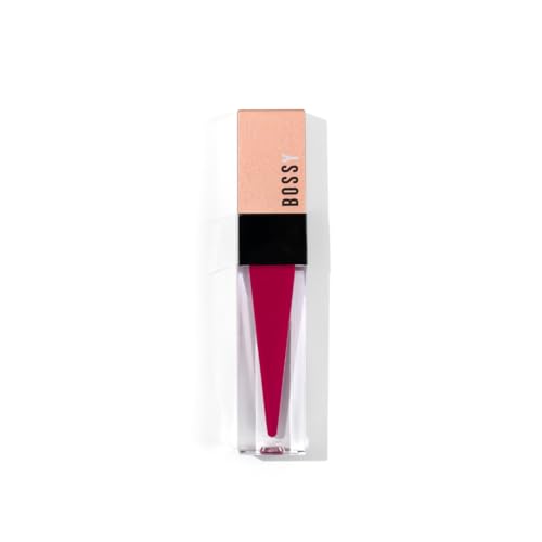 Bossy Cosmetics Liquid Lipstick for Women, Long Lasting All Day Wear, Matte, Vegan & Cruelty-Free, Hydrating, Healthy & Full Lips, Paraben Free, Oprah's Favorite Things 2023 (BRAVERY - FUSCHIA COLOR)