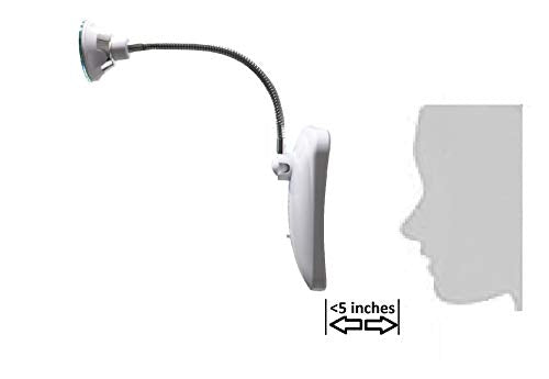 JiBen 10X Magnifying Makeup Mirror with LED Light & Suction Cup