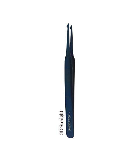 Titanium Blue 3D Straight Eyelash Extension Tweezers