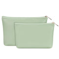Wandering Nature Makeup Bag Set - 2 Pack Vegan Leather Pouches