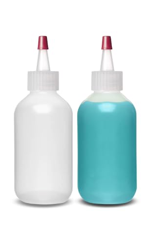 2 oz Plastic Squeeze Bottles with Yorker Caps, Pack of 2