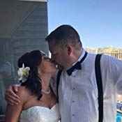 Ivory Cream and Fuchsia Cymbidium Orchid Flower Hair Clip