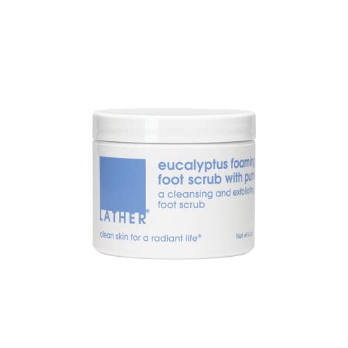 LATHER Eucalyptus Exfoliating Foaming Foot Scrub with Pumice - 4 oz