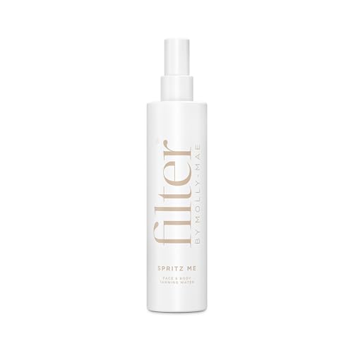 Filter by Molly-Mae Spritz Me Tanning Water | Moisturizing Self Tanner | Golden, Streak-Free Glow | Natural-Looking Sunless Tan | Fast Developing | Long-Lasting | Clear & Oil-Free | 200ml