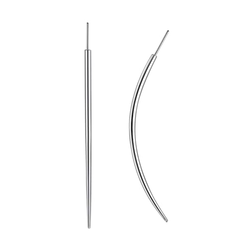 G23 Titanium Threadless Piercing Taper 16G/18G/20G Flat Back Earring Applicator Tool Insertion Pin for Push In Nose Lip Ear Tragus Helix Body Piercing Jewelry Stretcher Assistant Tool