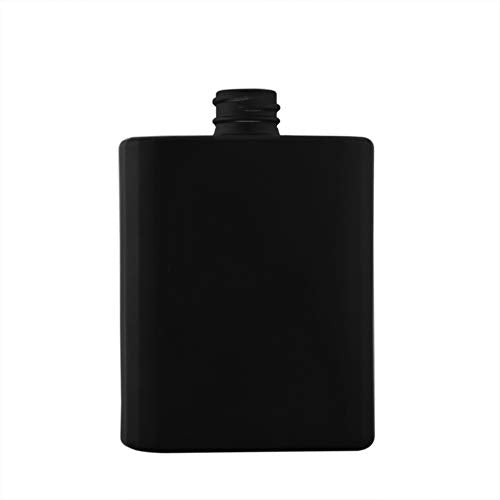 Enslz 50ml £¨1.69Oz£© Thick Square Flint Glass Refillable Perfume Bottle, Square Portable Cologne Atomizer Empty Bottle with Spray Applicator For Travel (Black)
