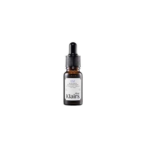 DearKlairs Korean EGF Serum ? Blue Youth Activating Drop with EGF Peptides and Guaiazulene, Repairing Serum for Redness and Blemish-prone Skin, Visibly Fades Post-Blemish Marks, 0.33 Fl Oz
