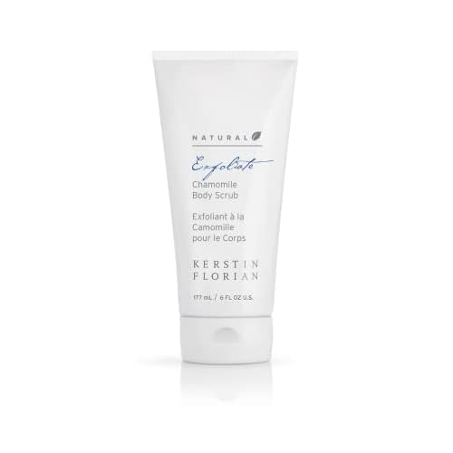 Kerstin Florian Natural Chamomile Body Scrub | Exfoliating Body Wash for Smooth Skin | Gentle Buffing Grains Reveal Skin's Natural Glow | Organic Bath and Shower Skincare | 6 fl oz