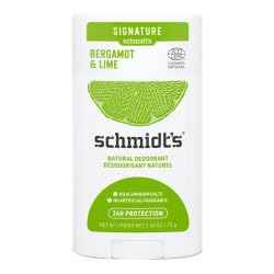 Schmidt's Natural Deodorant Stick Bergamot and Lime Pack of 2 Aluminum Free Vegan