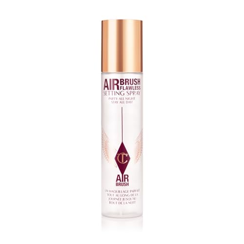 Charlotte Tilbury Airbrush Flawless Setting Spray - Gift Set Essential - Ultra-Fine Mist to Prime & Set Makeup - Perfect for Pairing with Other Skincare & Makeup Favorites