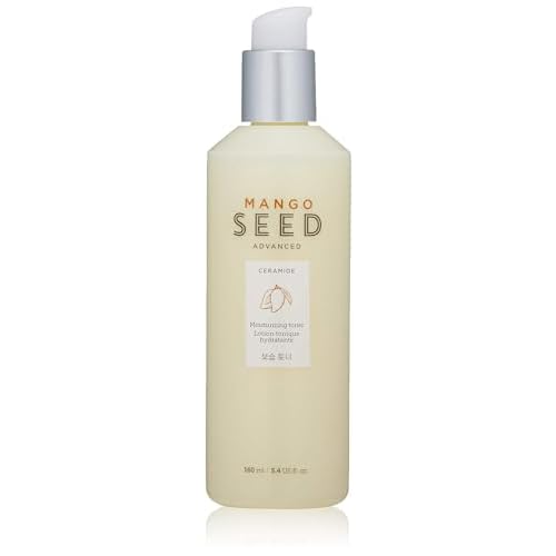 The Face Shop Mango Seed Moisturizing toner | Intense Hydrating & Nourishing Toner with Subtly Sweet-Scented for Dry Skin | Rich & Everlasting Skin Moisturization, 5.4 Fl Oz