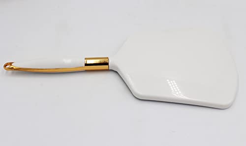 Hand Held Mirror with Handle 6x6.8 White