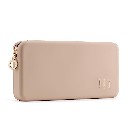 FVION Silicone Makeup Brush Bag with Zipper - Travel Pouch