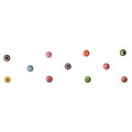 Multicolor Glitter Bindi Stickers - Self-Adhesive Round Forehead Dots