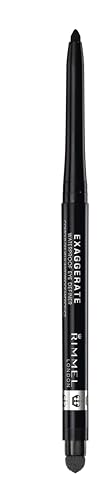 Black Waterproof Eyeliner Pencil - Highly Pigmented, Long-Wear, Built-In Smudger - 1 Count