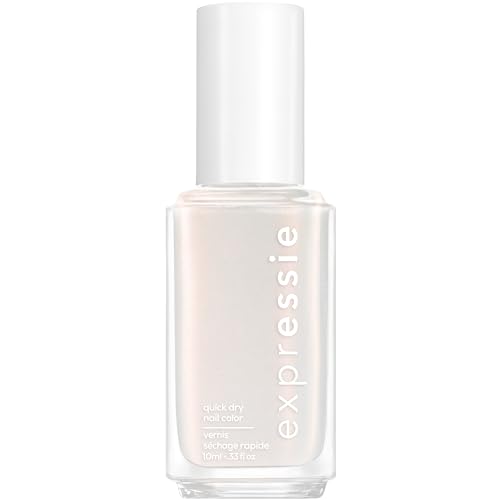 essie Expressie Nail Polish, Quick Dry White Nail Polish, Vegan, Pass The Fit Check, 0.33 Fl Oz