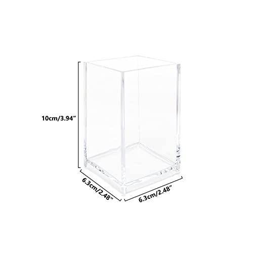 Newkita 3-Pack Clear Acrylic Makeup Brush Holder Cup