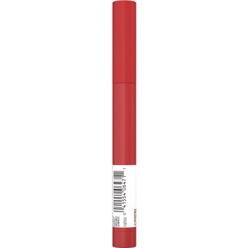 Maybelline Super Stay Ink Crayon Lipstick Makeup, Precision Tip Matte Lip Crayon with Built-in Sharpener, Longwear Up To 8Hrs, Make Moves, Red Nude, 1 Count