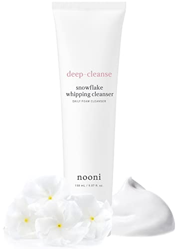 NOONI Daily Face Wash - Snowflake Whipping Cleanser | Korean Skin Care, Kbeauty, Glass Skin, Eggie Skin, Moisturizing, Nourishing, Remove Impurities, for All Skin Types, 5.07 Fl Oz