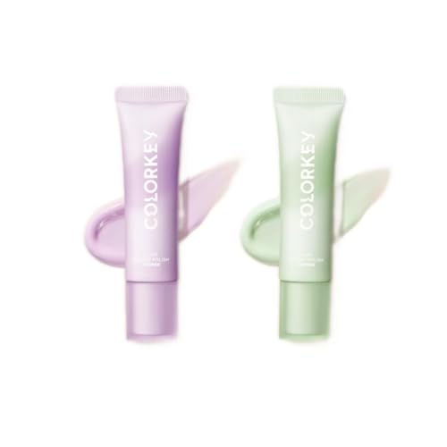 COLORKEY Sheer Brightening Primer, Lightweight, Buildable, Hydrating, Long-Lasting, Oil-Control, Radiant Finish, Suitable for Combination to Oily Skin (02 Green, Normal)