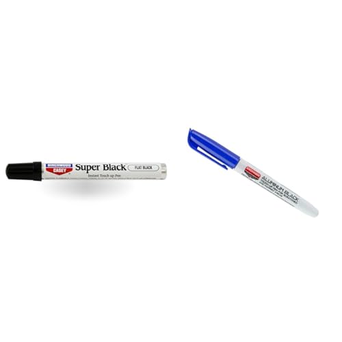 Birchwood Casey Long-Lasting Fast-Drying Super Black Touch-Up Pen & Aluminum Black Metal Finish Touch-Up Pen for Restoring Scratched and Marred Areas