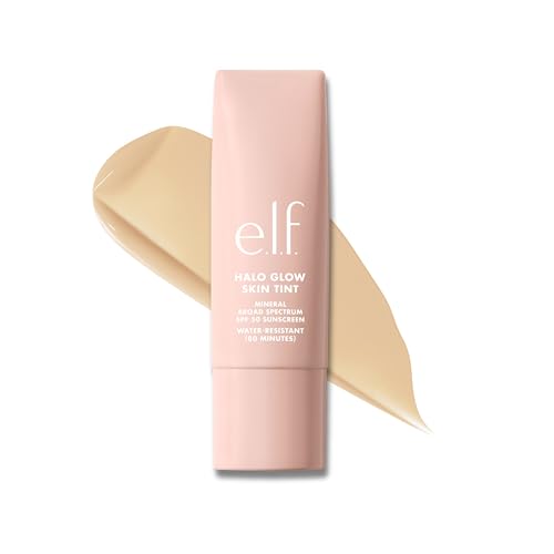 e.l.f. Halo Glow Skin Tint SPF 50 - 4 Light Neutral Hydrating Tinted Moisturizer