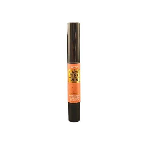 Lace Tint Precision Pen Wig Lace Tint with Brush Applicatior, Easy to use, Long Lasting Formula, Blends Natural, Seamless Finish Waterproof Effect (2 pcs, Medium Brown)