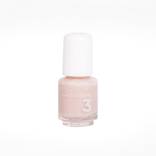 Dazzle Dry Nail Mini Lacquer (Step 3) - Truth - A semi-sheer pale Himalayan salt pink. Semi-sheer cream. (0.17 fl oz)