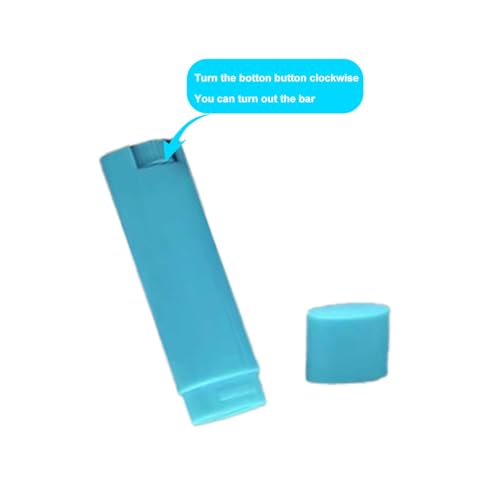 FZBNSRKO 5ml 100Pcs Empty Oval Deodorant Lip balm Tubes Containers Twist-up Refillable Containers for Lipstick,Chapstick,Homemade Lip balm,DIY Deodorants(Sky Blue)
