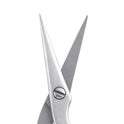 Silver Eyebrow Shaping Scissors and Brush Set - Stainless Steel Grooming Tool for Women and Men