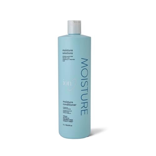 ion Moisture Conditioner, Hydrates Hair and Restores Healthy Appearance, Sulfate Free, Paraben Free, Liter Size