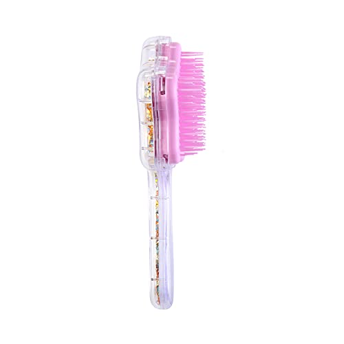 Zou.Rena Little Girls Hair Brush Easily Brushed Through Tangles-No Liquid,Glitter Confetti Unicorn Gifts Play for Kids Age 3-8(Lavender)