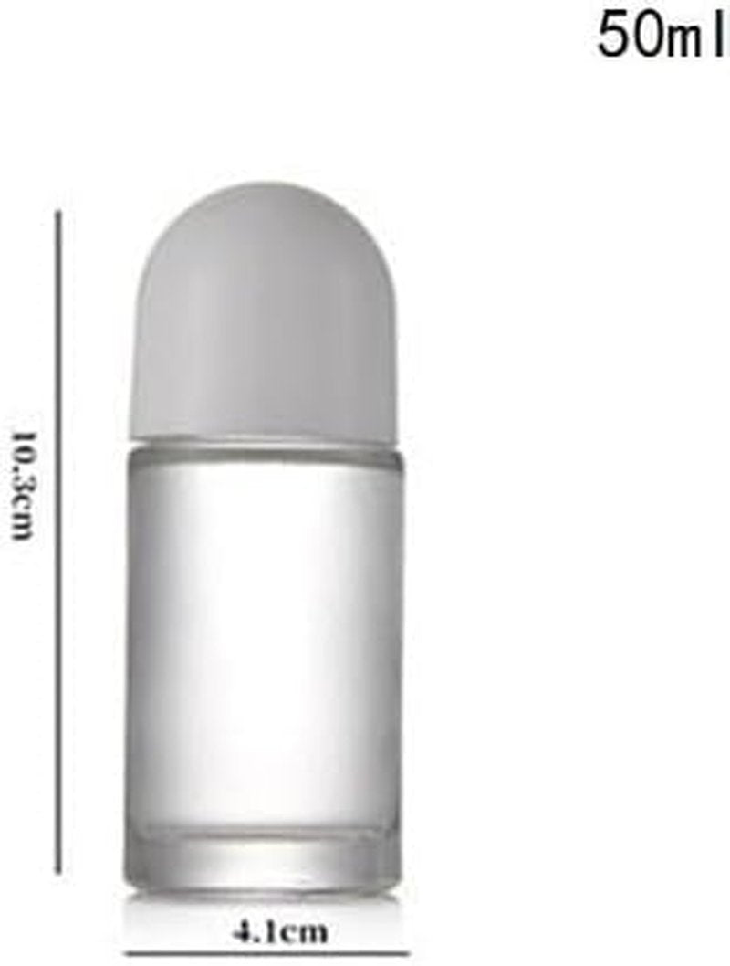 50ML Glass Roller Bottles - Set of 2 Leak-Proof Essential Oil Containers