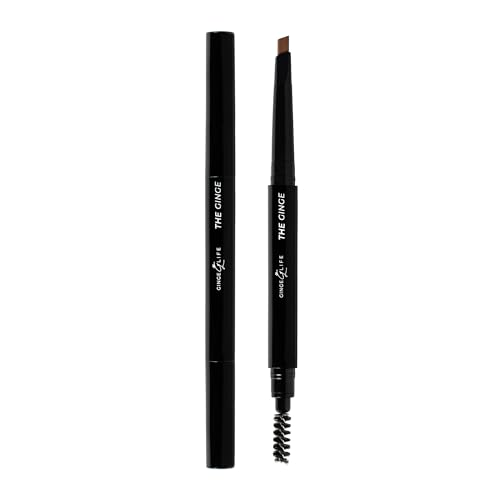 The Ginge: Auburn Red Eyebrow Pencil ? Waterproof, Double-Ended Automatic Angled Tip & Spoolie Brush, Cruelty-Free