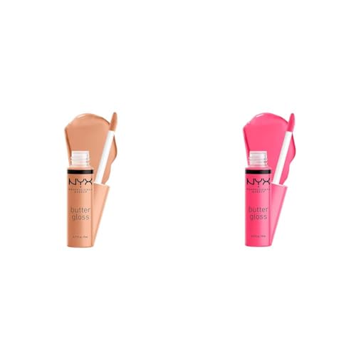NYX Butter Gloss Non-Sticky Lip Gloss Duo - Fortune Cookie & Peaches Cream