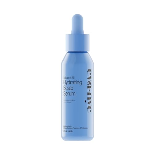 Eva NYC Hydrating Scalp Treatment Serum - Hyaluronic Acid + Glycolic Acid - Lightweight, Fast Absorbing - Reduce Dryness + Restore - For Dry Scalp - Jasmine Scent -Travel Size 2 fl oz