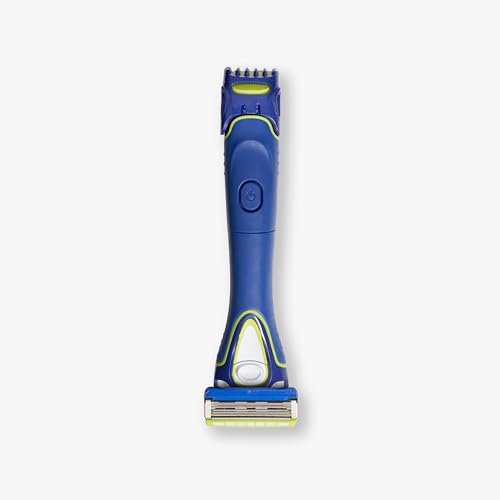Schick Hydro Groomer ? Beard Trimmer for Men, Beard Groomer with 5 Razor Blades, Blue