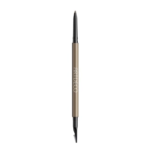 ARTDECO Ultra Fine Brow Liner - Ash Brown - Thin Twist-Out Tip Creates Ultra-Fine Lines - Integrated Grooming Brush - Smudge-Proof & Waterproof - Eyebrow Pencil - Eye Makeup - Vegan - 0.03 Oz